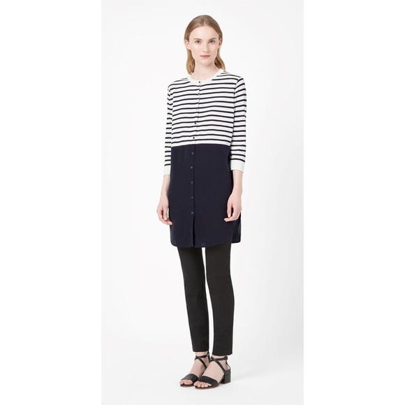 COS Tops - COS • Striped Cotton Silk Tunic Top